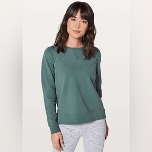 Lululemon Just Pleat It Crew Graphite Green Athletic Women’s Size 6